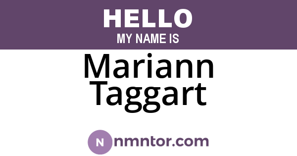 Mariann Taggart