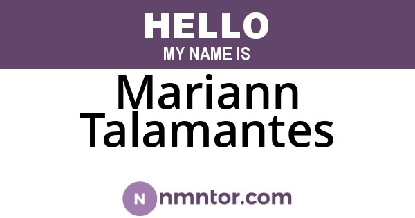 Mariann Talamantes