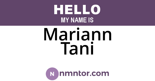 Mariann Tani