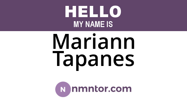 Mariann Tapanes