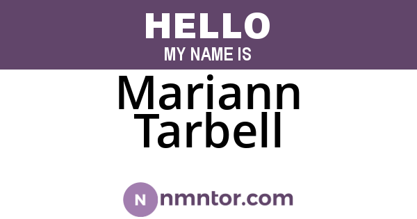 Mariann Tarbell