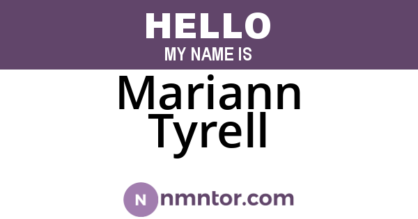 Mariann Tyrell