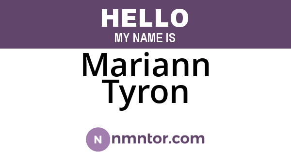 Mariann Tyron