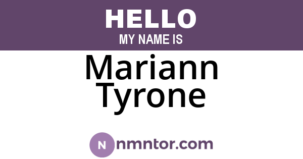 Mariann Tyrone