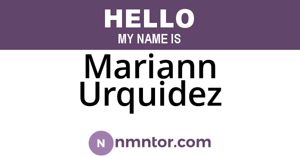 Mariann Urquidez