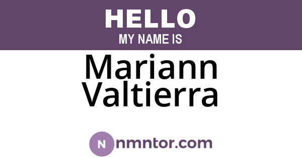 Mariann Valtierra