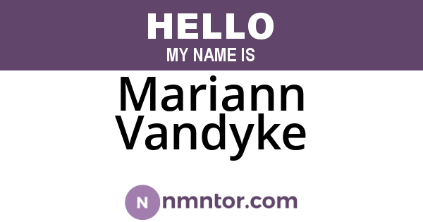 Mariann Vandyke