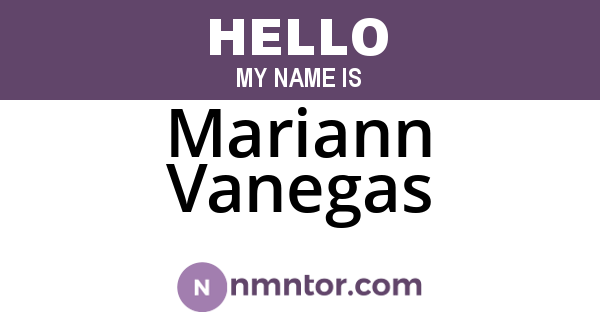 Mariann Vanegas