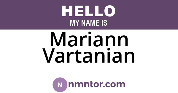Mariann Vartanian