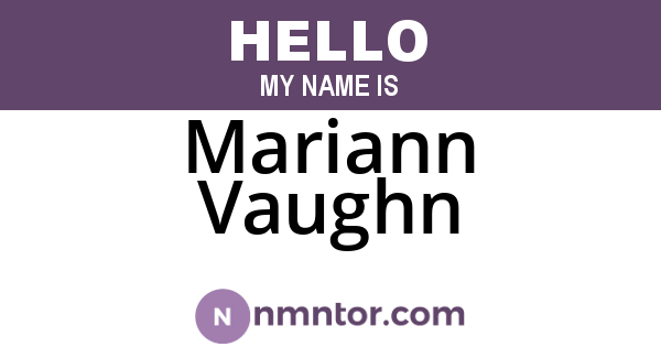 Mariann Vaughn