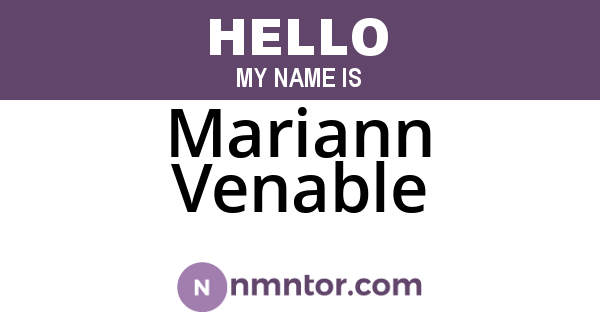 Mariann Venable