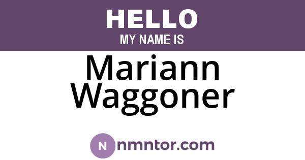 Mariann Waggoner