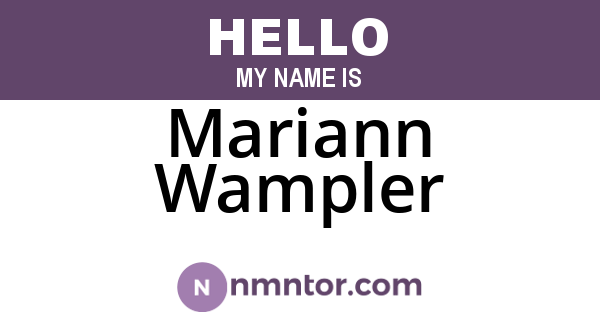 Mariann Wampler