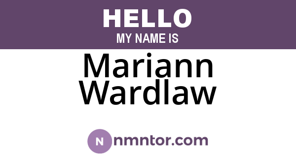 Mariann Wardlaw
