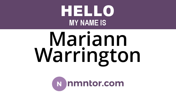 Mariann Warrington