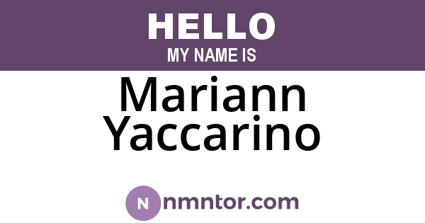 Mariann Yaccarino
