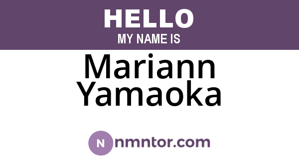 Mariann Yamaoka