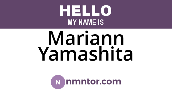 Mariann Yamashita