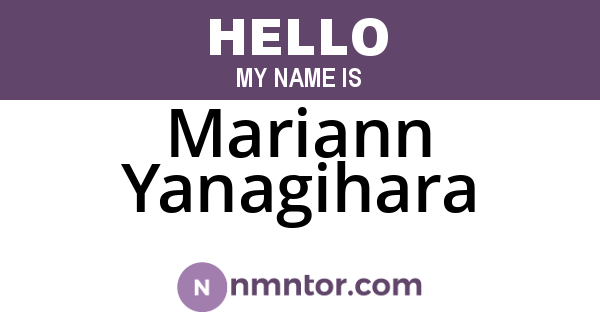 Mariann Yanagihara