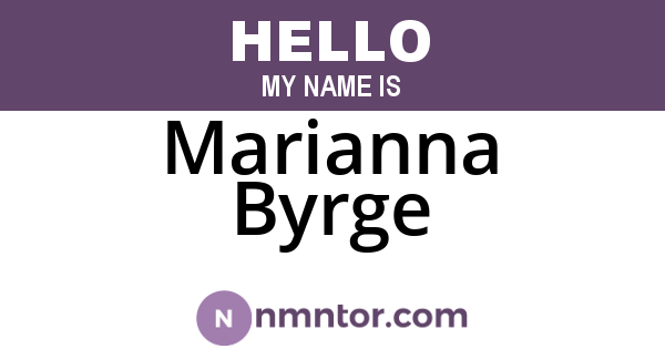 Marianna Byrge