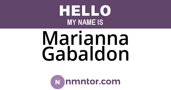 Marianna Gabaldon