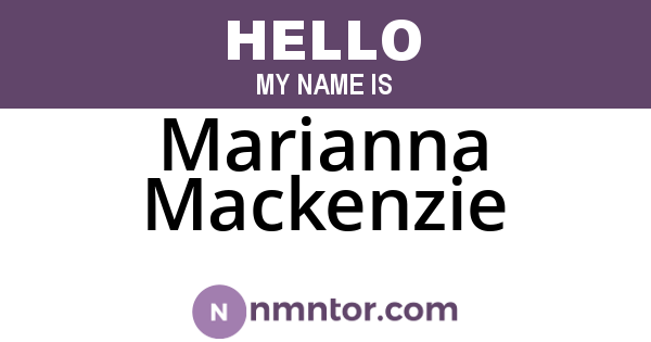 Marianna Mackenzie