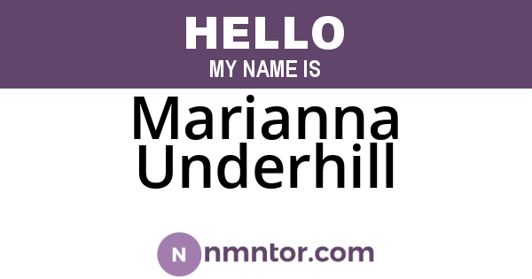 Marianna Underhill
