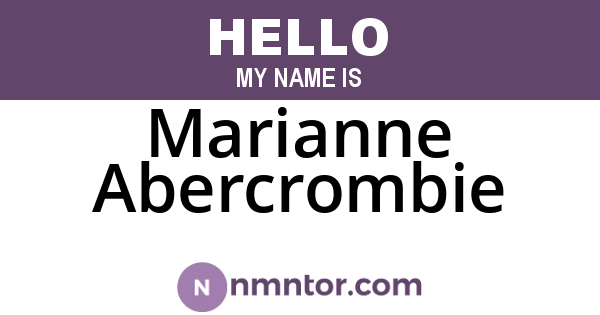 Marianne Abercrombie
