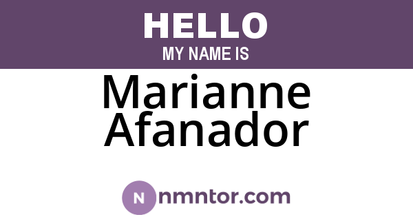Marianne Afanador