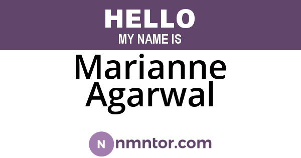 Marianne Agarwal