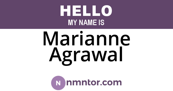 Marianne Agrawal