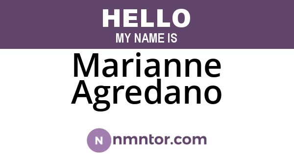 Marianne Agredano