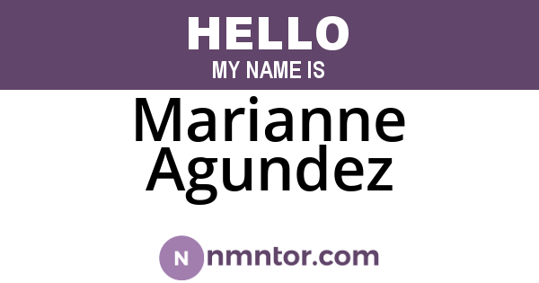 Marianne Agundez