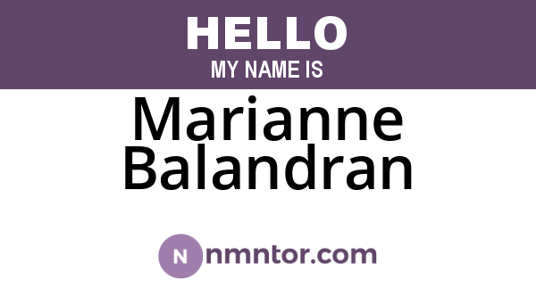 Marianne Balandran