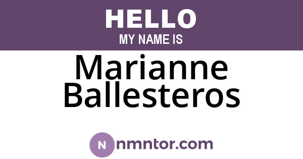 Marianne Ballesteros