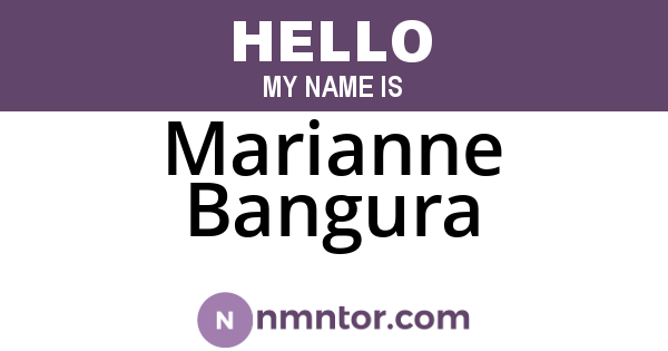 Marianne Bangura