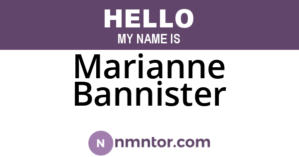 Marianne Bannister
