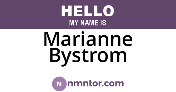 Marianne Bystrom