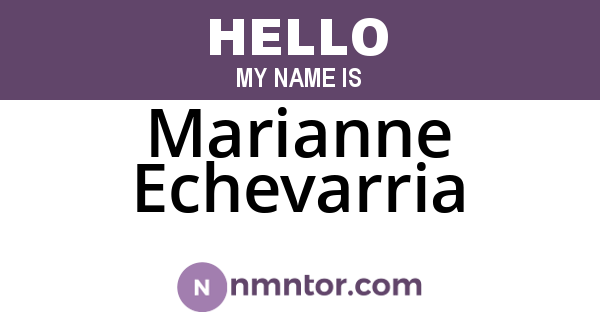 Marianne Echevarria