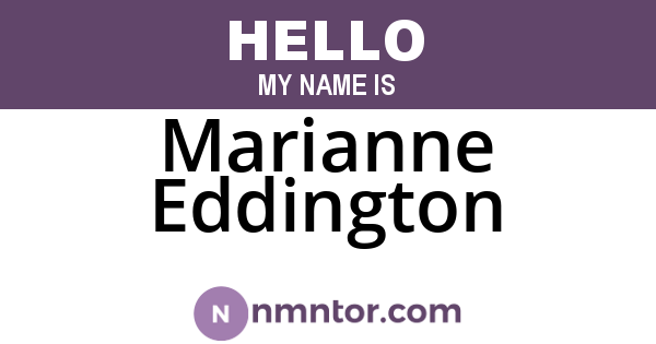 Marianne Eddington