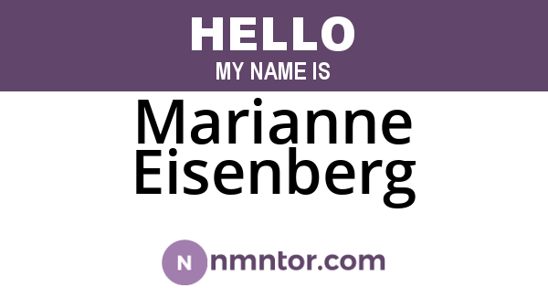 Marianne Eisenberg