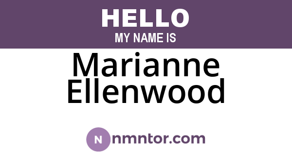 Marianne Ellenwood