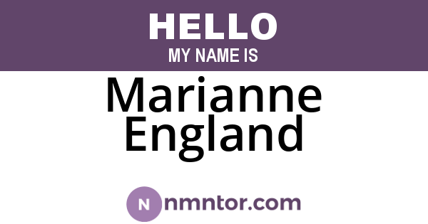 Marianne England