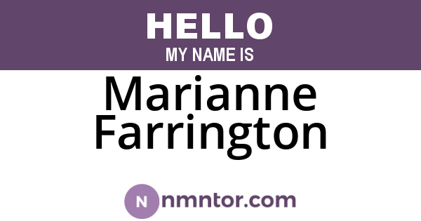 Marianne Farrington