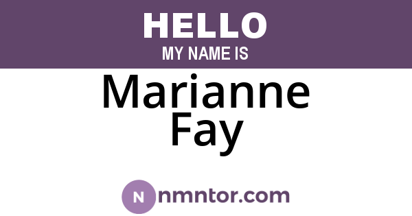 Marianne Fay