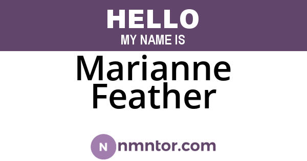 Marianne Feather