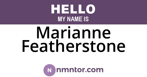 Marianne Featherstone