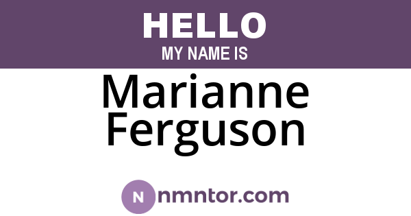 Marianne Ferguson