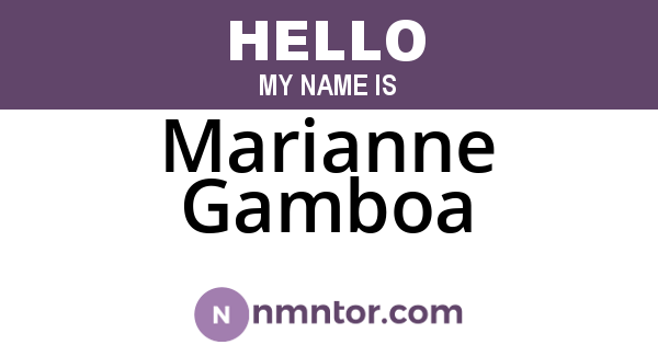 Marianne Gamboa