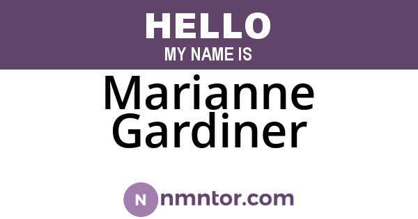 Marianne Gardiner